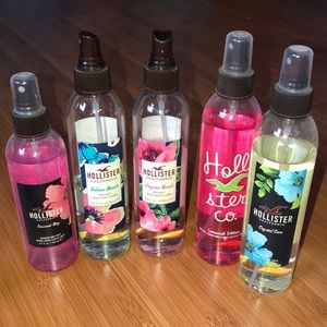 Various Hollister Body Mists